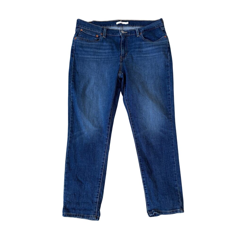 Levis Boyfriend Blue Denim Straight Leg Jeans US Womens 32